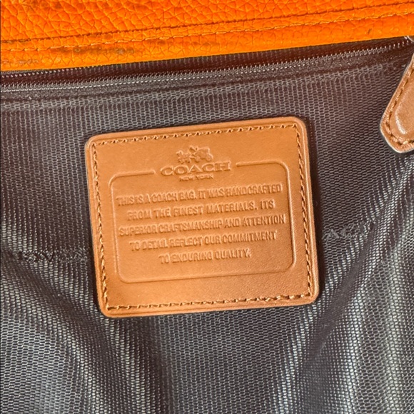 Coach vintage  neon orange duffle mini bucket feed bag crossbody (flaws) w/COA - Picture 15 of 16